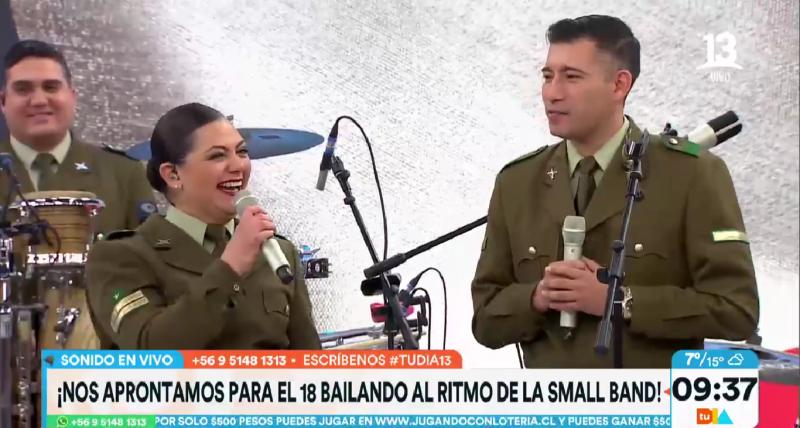 'Tu Día' se apronta para el 18 bailando al ritmo de la Small Band de Carabineros