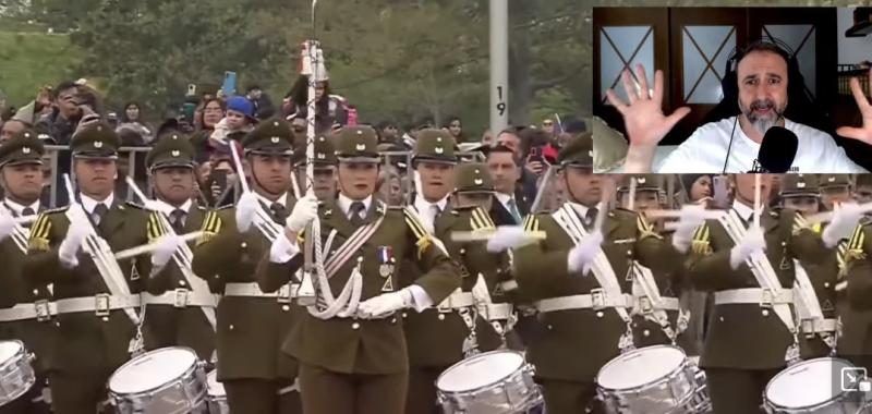 “Hostia, viva Chile!”: Youtuber español se emociona al ver Parada Militar chilena