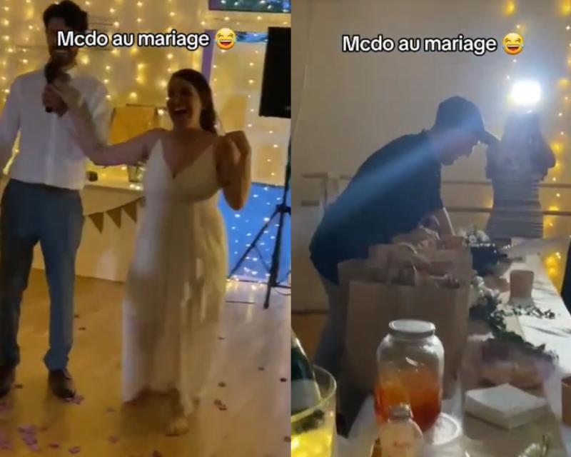 Critican a pareja de novios por el menú de su matrimonio: 300 hamburguesas y nuggets de pollo