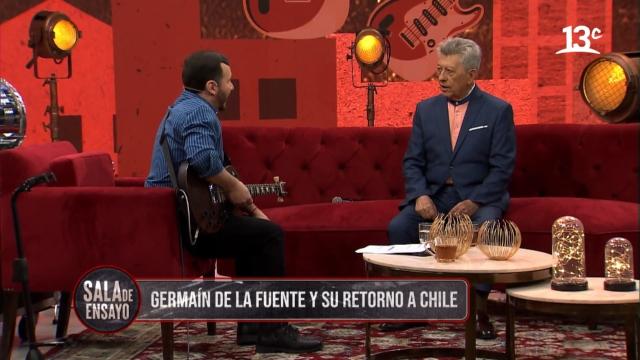 Germaín de la Fuente y Álvaro Paci conversando en "Sala de Ensayo"