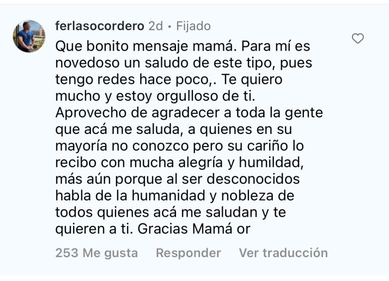 Hija de la doctora Cordero responde saludo de cumpleaños