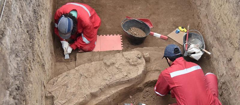 Hallazgo arqueológico Metro de Santiago