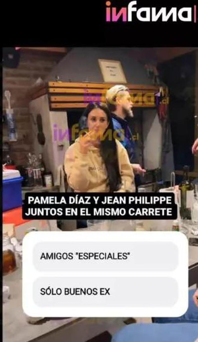Pamela Díaz es fotografiada con Jean Philippe Cretton