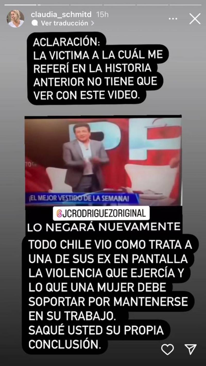 Claudia Schmidt arremete contra JC Rodríguez