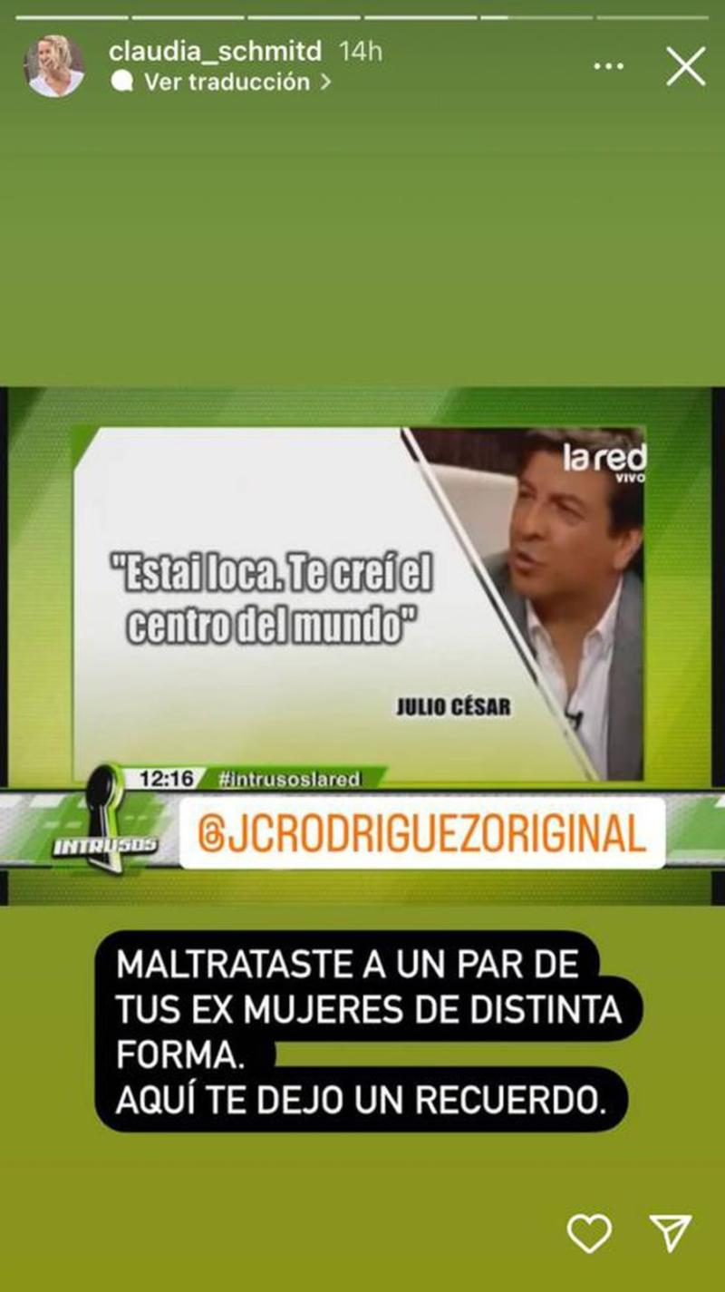 Claudia Schmidt arremete contra JC Rodríguez