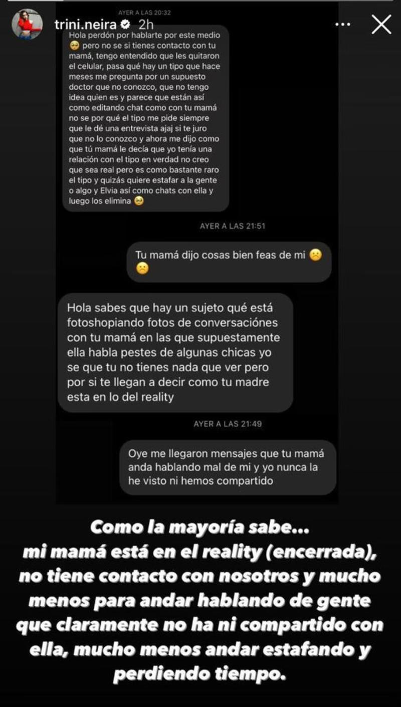 Defensa de Trini Neira a Pamela Díaz