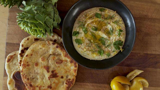 Matías Arteaga se lució con este dip de alcachofas y porotos blancos.