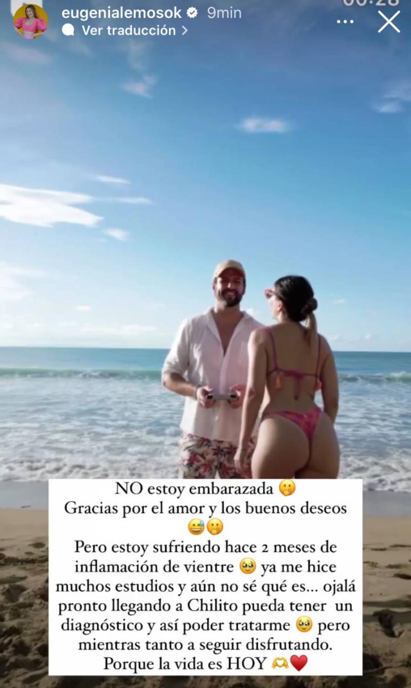 Eugenia Lemos descarta embarazo