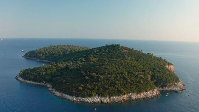 Isla Lokrum en la ciudad de Dubrovnik, Croacia.