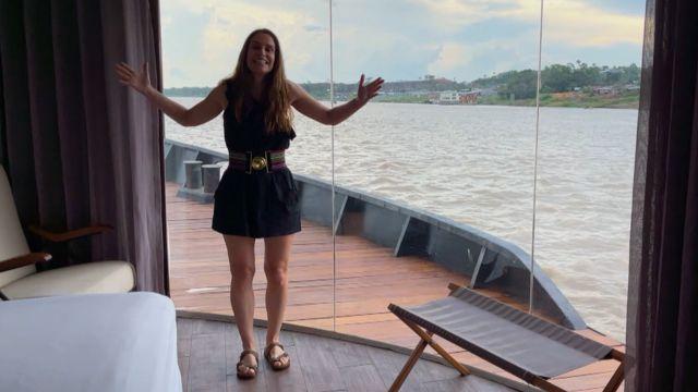 Conociendo el barco-hotel que los alojará durante tres días por la selva amazónica peruana.