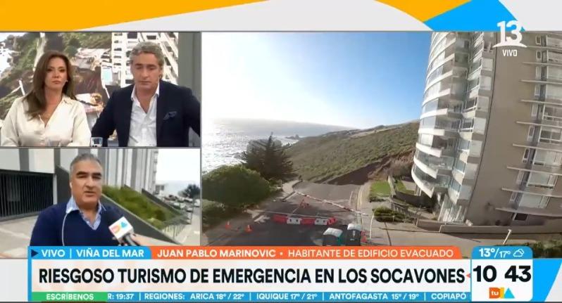 Vecino evacuado por socavón en Viña criticó 'turismo de emergencia'