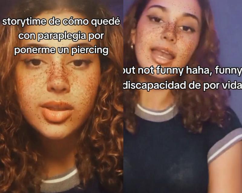 Tiktoker se hizo un piercing en la cara y quedó con paraplejia: Bacteria entró por la nariz