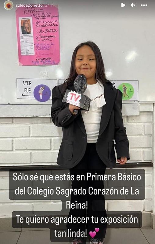 Alumna de 1° básico emociona a Soledad Onetto: Realizó disertación sobre la periodista