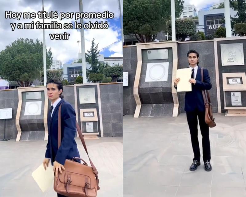 Lo dejaron solo en su graduación: Familia se olvidó de asistir