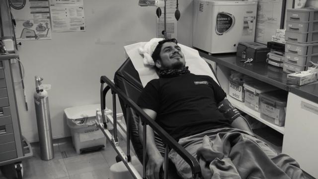 Ramón Beto Barría se accidentó en el muelle de Maullín, pero afortunadamente se encuentra mucho mejor.