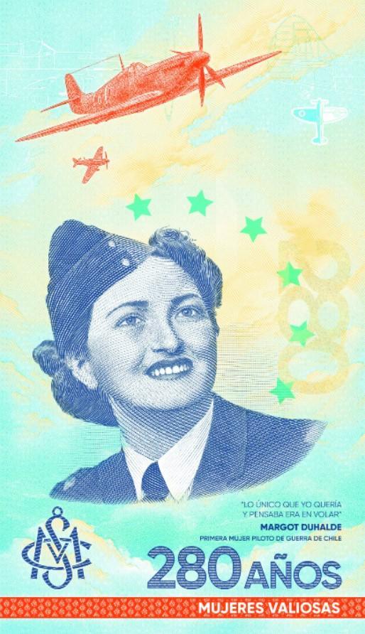 Billete de Margot Duhalde