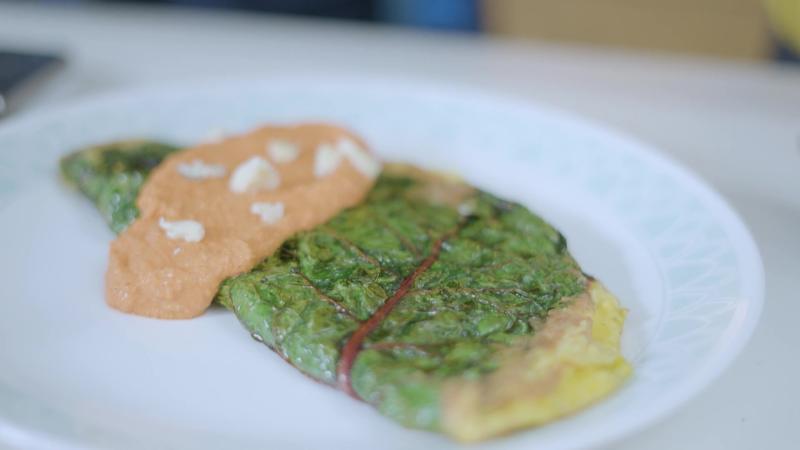 Acelga rellena al sartén