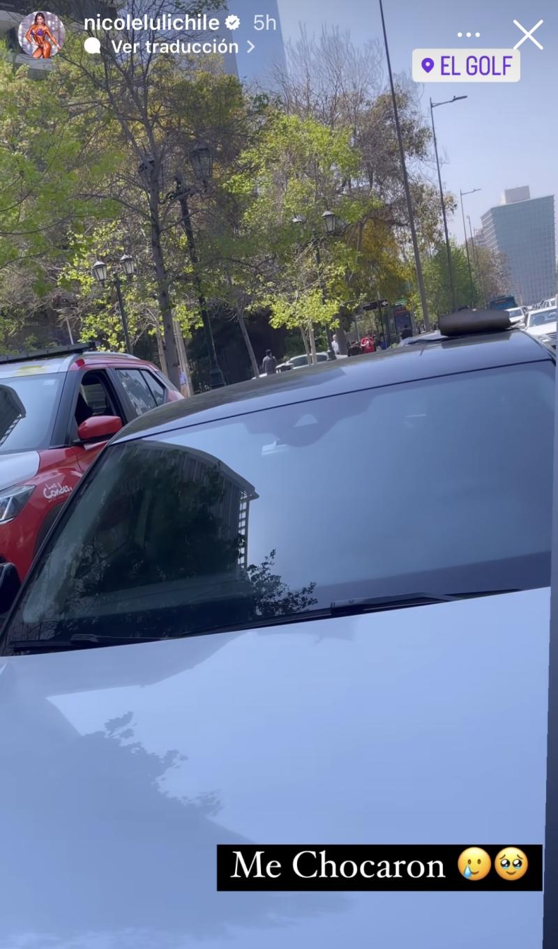 Nicole Moreno sufrió accidente de tránsito