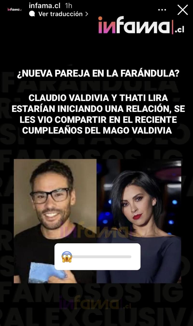 Claudio Valdivia es vinculado con Thati Lira