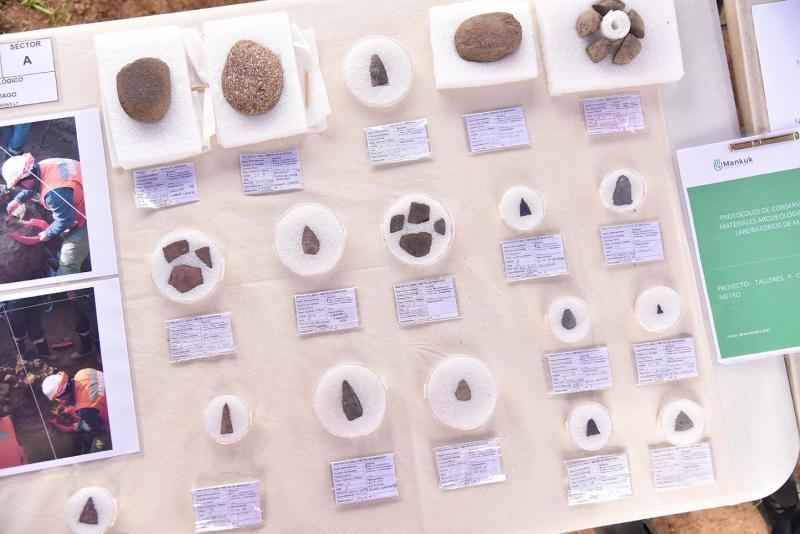 Metro encuentra restos arqueológicos en Línea 7