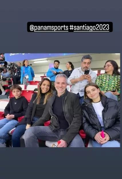 Álvaro Rudolphy y su familia en los Juegos Panamericanos Santiago 2023
