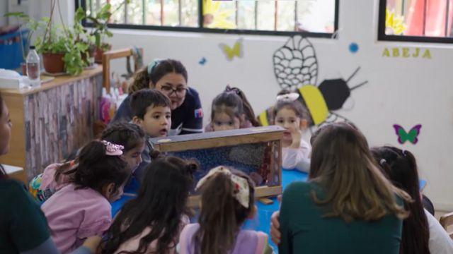 "Colmenas Urbanas" también se dedica a educar a niños y niñas sobre el tema