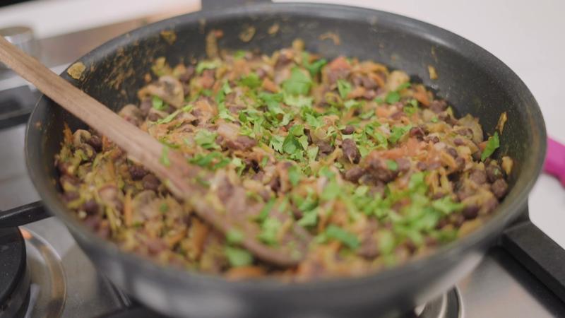 Guiso de porotos negros