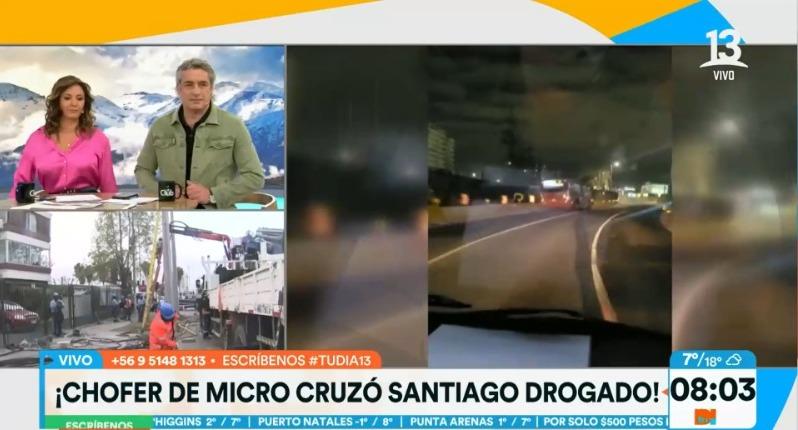 Chofer de bus RED manejaba bajo los efectos de las drogas: chocó vehículo y derribó postes