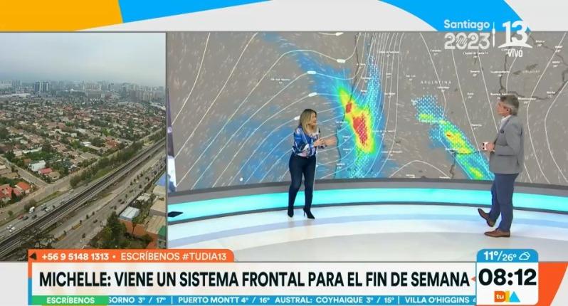 "Hay que estar alertas": Michelle Adam adelanta precipitaciones para este fin de semana largo