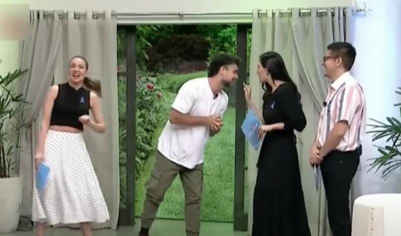 “Si yo lo hago al revés, tengo una demanda”: actor argentino frenó a conductora de TV por toqueteo en vivo