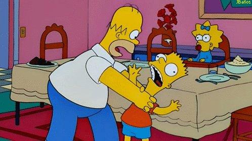 ¡Se acabó! Los tiempos han cambiado y Homero de Los Simpson ya no estrangulará a Bart