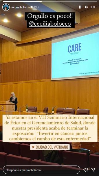 Máximo Menem dedicó emotivo mensaje para celebrar logro de Cecilia Bolocco