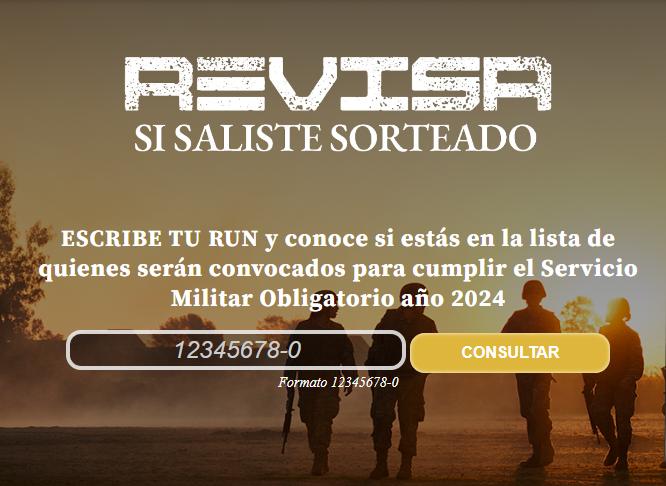 Servicio Militar 2024: revisa acá si fuiste sorteado