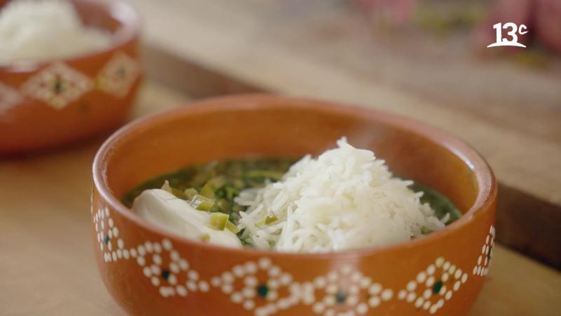 Dahl de espinacas y lentejas