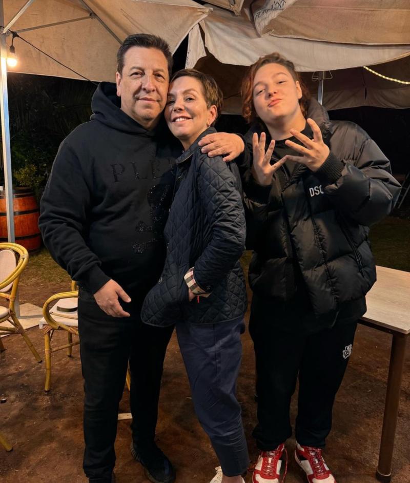 Julio César Rodríguez, Fran García-Huidobro y su hijo Joaquín