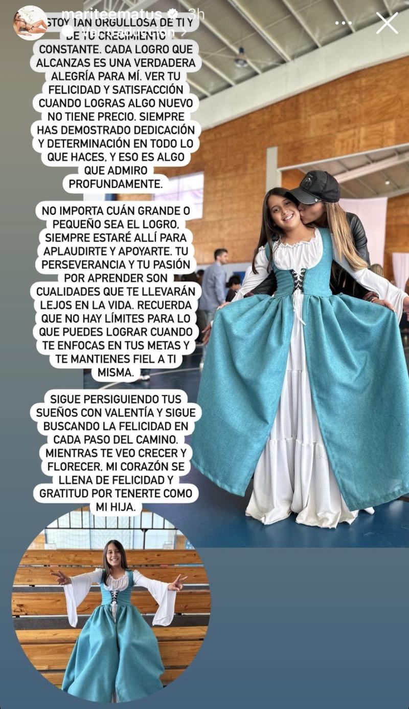 Marité Matus muestra lo grande que está su hija