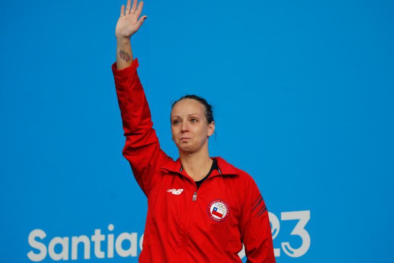 Kristel Köbrich se llevó la Plata en natación / Photosport