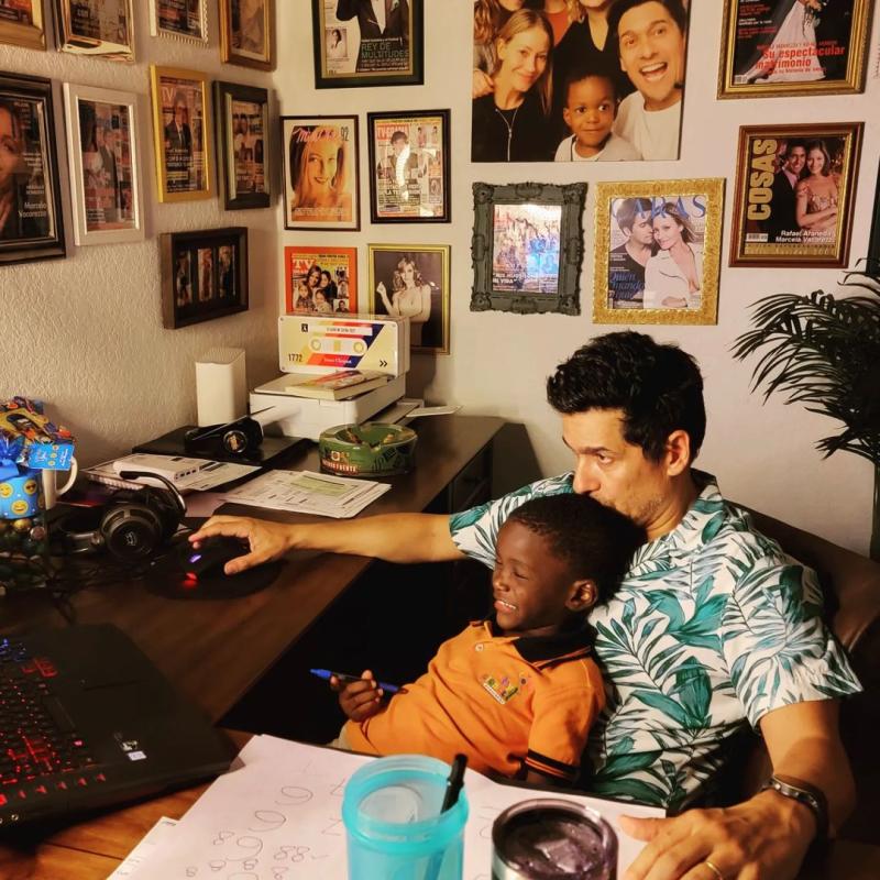 Rafael Araneda y su hijo Benjamín