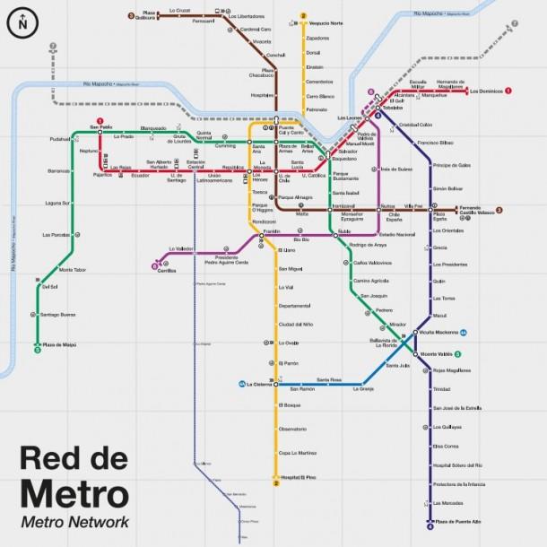 Mapa del Metro de Santiago