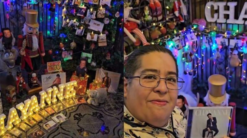 ¡Adornos de Chayanne! Mujer decoró su casa con temática navideña del cantante