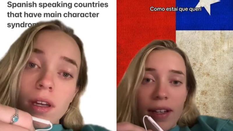 Tiktoker estadounidense clasifica a Chile como uno de los países con “complejo de protagonista”