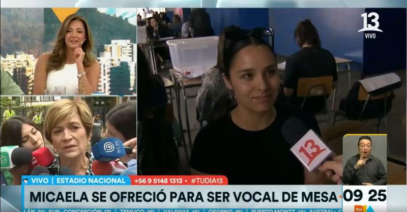 ¡Sacó aplausos! Micaela se presentó como vocal de mesa voluntaria
