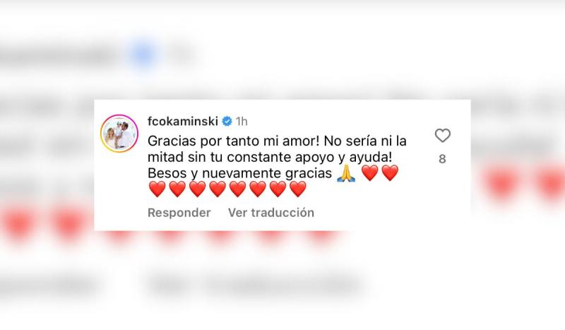 Francisco Kaminski responde a romántico saludo de cumpleaños de Carla Jara