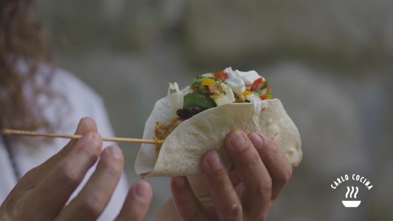 Tacos de brocheta a la parrilla