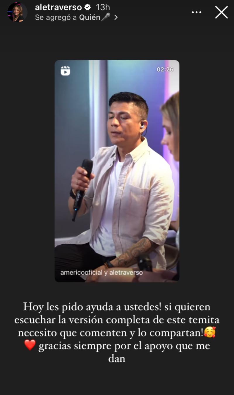 Alessia Traverso presentó su colaboración musical con Américo