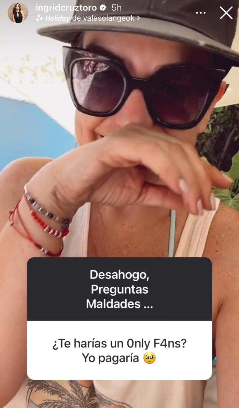 Ingrid Cruz responde si tendría o no un OnlyFans