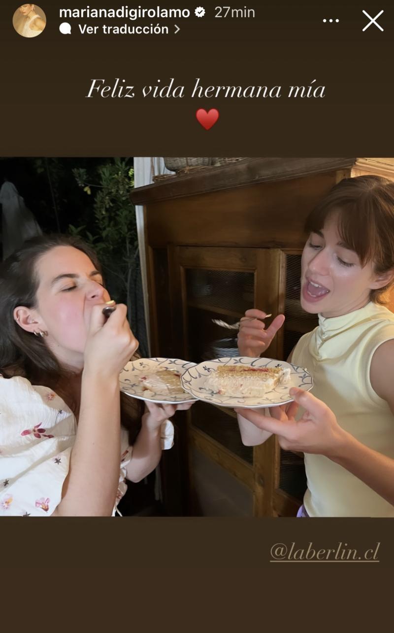 Mariana Di Girolamo celebrando el cumpleaños número 30 de su hermana Carmen
