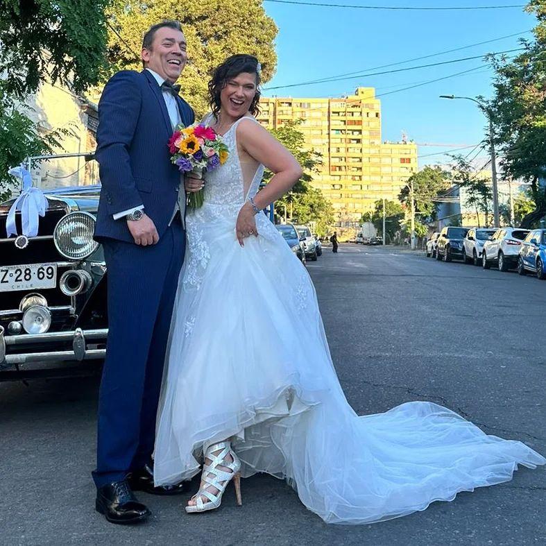 Así lució Catherine Mazoyer en su matrimonio