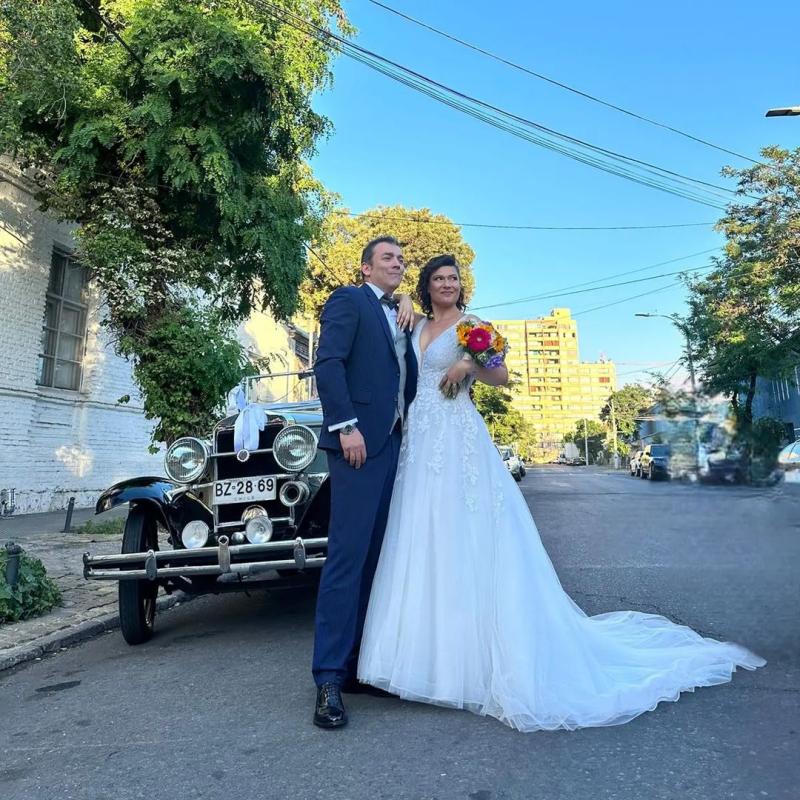 Así lució Catherine Mazoyer en su matrimonio