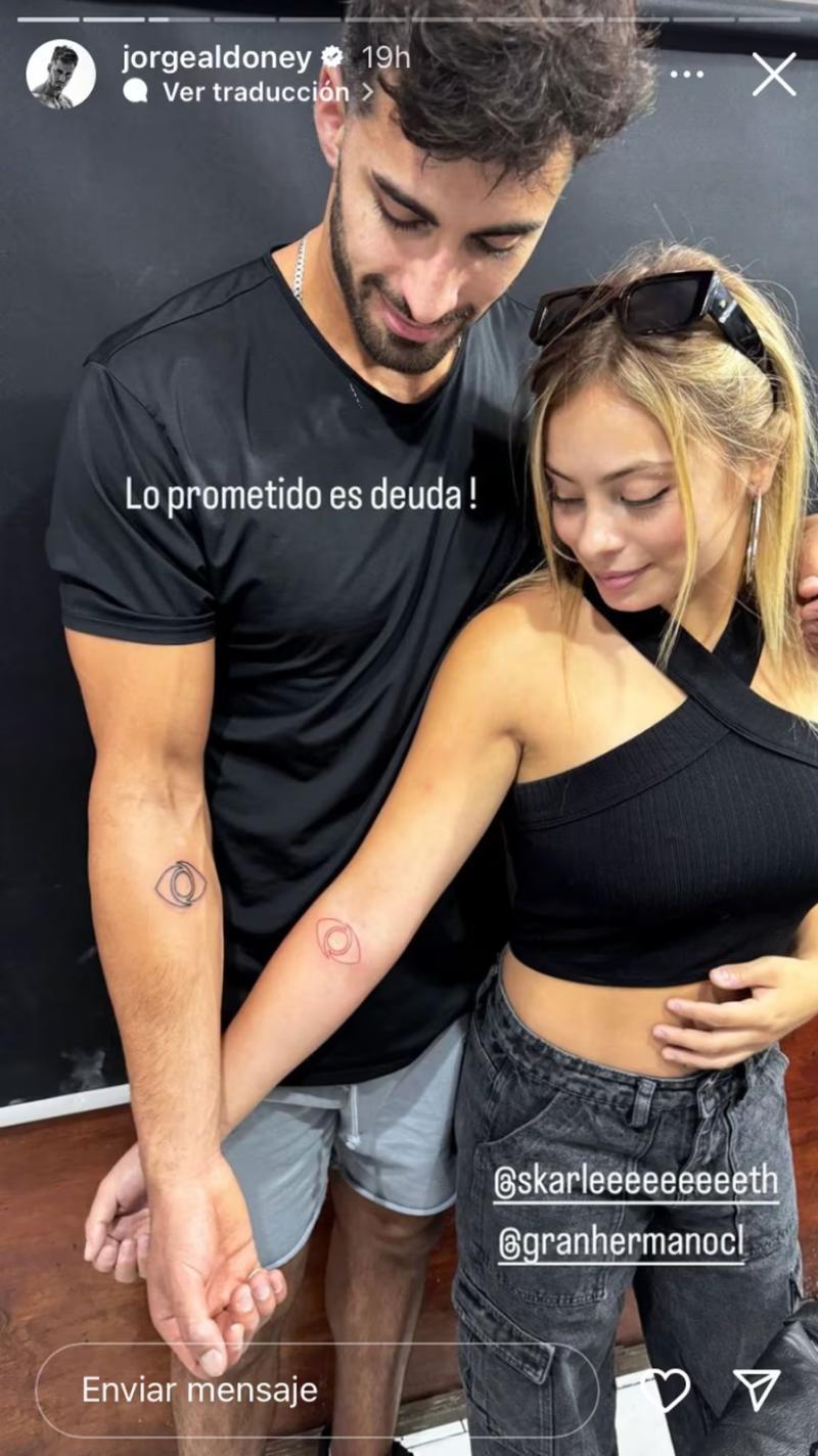 Tatuaje Jorge Aldoney y Skarleth Labra